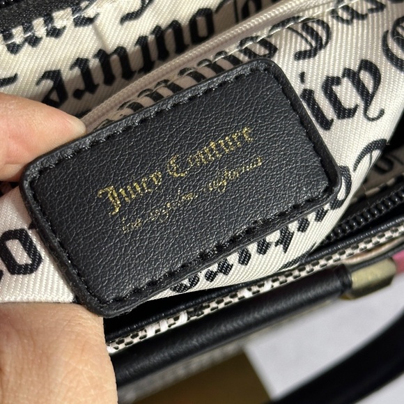 Juicy Couture | Word On The Street Rose Logo Print Satchel Bag Y2K - Picture 7 of 16